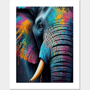 Colorful Elephant in Pop Art Style - A Fun And Playful Art Design For Animal lovers Posters and Art